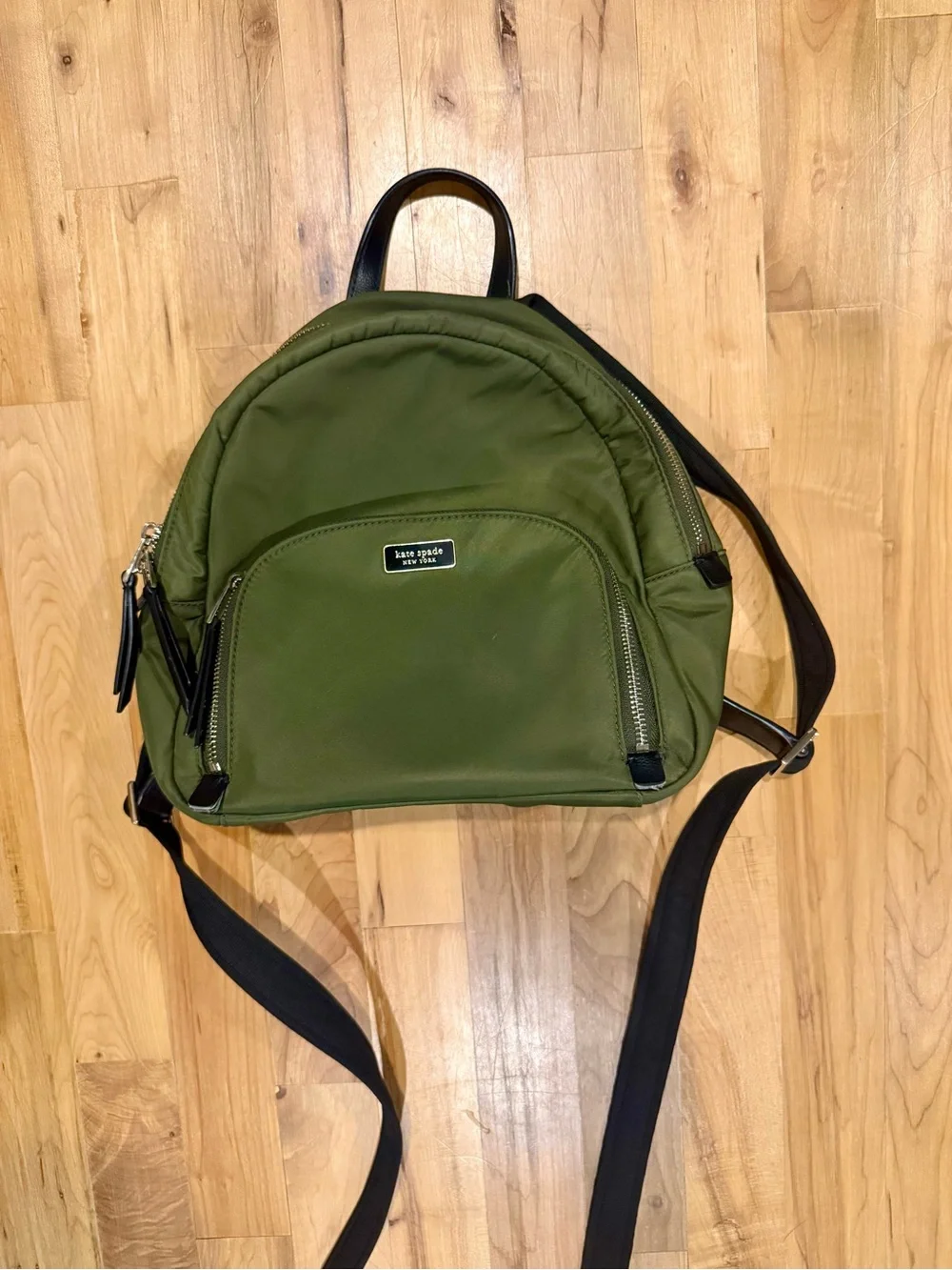 Kate Spade Olive Green Nylon Backpack